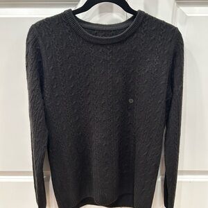 Bass Women's Black Cable Knit Sweater